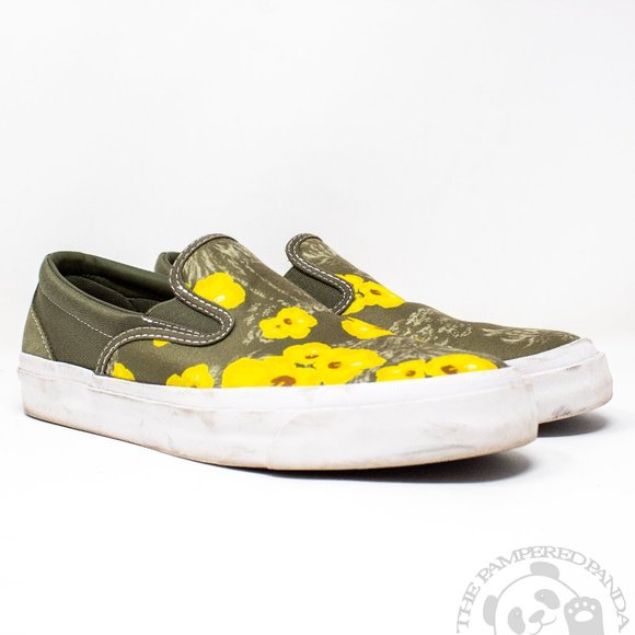 Converse One Star Slip On Sneakers Green Paradise Floral Field Surplus Mens 10.5 - Picture 2 of 6